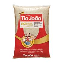 Arroz Branco Tio João 100% Grãos Nobres Tipo 1 1kg