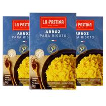 Arroz para para risoto La Pastina 1kg produto italiano Pack C/ 3 unidades