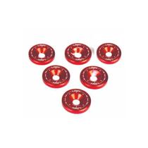 Arruela fender washer sem parafuso m6 vermelha (fw-3s) lowv