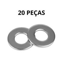 Arruela Lisa Inox 20 Peças