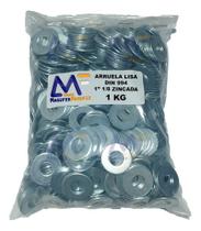 Arruela Lisa Magufix 1 1/8 Zincada Pacote De 1kg De Fabrica