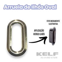 Arruela para Ilhós Oval 17mm - Cor Niquelada 1.000un P16B Arruela para Ilhós Oval 17mm - Cor Niquelada 1.000un P16B