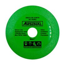 ARSENAL - Disco Para Cortar Vidro Porcelana 110mm Fino 1mm