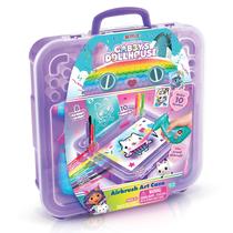 Art Case Canal Toys Gabby's Dollhouse Airbrush com estênceis Art Case Canal Toys Gabby's Dollhouse Airbrush com estênceis