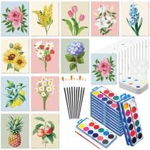 Art Craft Kit Ctosree 12 conjuntos de tela pré-desenhada 20x25 cm Art Craft Kit Ctosree 12 conjuntos de tela pré-desenhada 20x25 cm