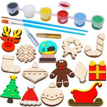Art Craft Kit JOYIN 14 ímãs de madeira de Natal para maiores de 8 anos