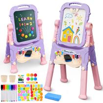 Art Easel AuntyFey, giz de dupla face e quadro branco para crianças