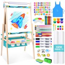 Art Easel Joyooss para crianças de madeira de dupla face com mais de 98 acessos