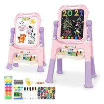 Art Easel Mojitodon para crianças, ajustável em pé, rosa Art Easel Mojitodon para crianças, ajustável em pé, rosa