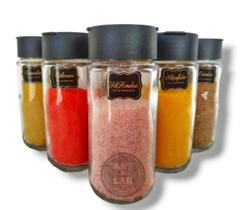 / Art & Lar / Kit com 15 Frascos Vidro Condimentos 100ml Tampa Dosadora