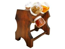 / Art & Lar / Kit Temperos 6 Potes Giratório Condimentos