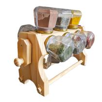 / Art & Lar / Kit Temperos Manivela 12 Potes Condimento Incluso