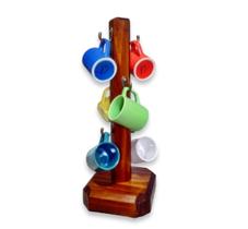 / Art & Lar / Porta Canecas de Madeira 6 Ganchos Café Chá / Art & Lar / Porta Canecas de Madeira 6 Ganchos Café Chá