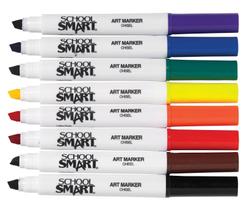 Art Markers School Smart Chisel Tip, cores variadas, pacote com 8