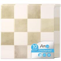 Art3d Kit com 10 Azulejos Autoadesivos para Frontão 30 x 30 cm Bege Art3d Kit com 10 Azulejos Autoadesivos para Frontão 30 x 30 cm Bege