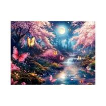 Arte De Bordado DIY Amigável Para Iniciantes, Paisagem De Árvore E Lua Em Mosaico De Diamante