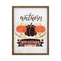 Arte de decoração de parede de Hannah Fall emoldurada em 3D de 30 x 40 cm com abóboras Arte de decoração de parede de Hannah Fall emoldurada em 3D de 30 x 40 cm com abóboras
