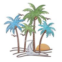 Arte de Pared de Metal Tropical de Playa OYEFLY Decoração Externa