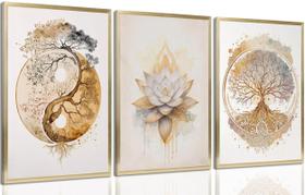 Arte de Pared en Lienzo libitea Lotus Zen Árbol de la Vida Poster Arte de Pared en Lienzo libitea Lotus Zen Árbol de la Vida Poster