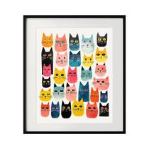 Arte De Parede Abstrata De Gatos, Decoração Moderna Impressionista Para Casa, Pintura Contemporânea