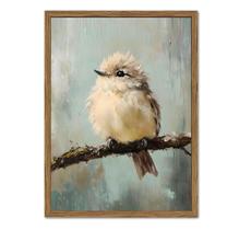 Arte de parede Aglcatie Vintage Bird Emoldurada 30x40cm Impressão em tela