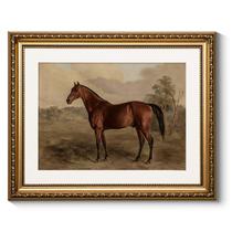 Arte de parede ARPEOTCY Vintage Gold Famed Horse 33x41cm em tela