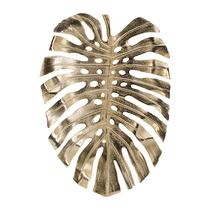 Arte de parede Benzara BM302543 63 cm Metal Monstera Leaf Gold Arte de parede Benzara BM302543 63 cm Metal Monstera Leaf Gold