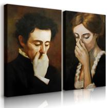 Arte de parede BJVJKSU Funny Bathroom Canvas em estilo vintage 20x25cm