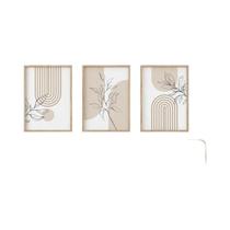 Arte De Parede Botânica Boho Bege, Conjunto De 3 Peças, Decoração Moderna Minimalista Para Casa, Arte De Parede Botânica Boho Bege, Conjunto De 3 Peças, Decoração Moderna Minimalista Para Casa,