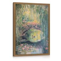 Arte de parede Clicyre Monet Vintage Bridge Pond Canvas 40x60cm
