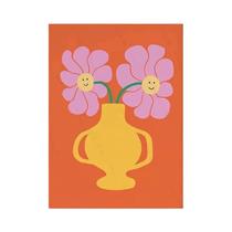 Arte De Parede Colorida Com Flores Retrô, Pintura Em Tela Funky Dos Anos 70, Impressões De Pôster