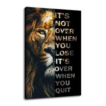 Arte de parede com impressão em tela PJART Inspirational Lion 30x45cm