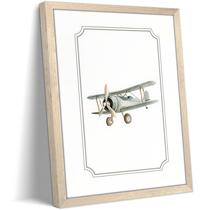 Arte de parede com pintura a óleo de avião vintage para berçário Arte de parede com pintura a óleo de avião vintage para berçário
