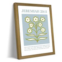 Arte de parede com tela bíblica emoldurada Jeremias 29:11 20x25cm Arte de parede com tela bíblica emoldurada Jeremias 29:11 20x25cm