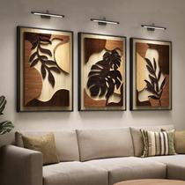Arte de Parede Cuspin 3 Peças 3D Madeira Tropical 61x91 cm