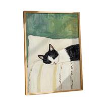 Arte De Parede De Gato Tuxedo Preto E Branco, Impressão De Pôster Sem Moldura, Decoração De Presente