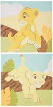 Arte de parede Disney Lion King Canvas 2 unidades, amarelo, verde Arte de parede Disney Lion King Canvas 2 unidades, amarelo, verde