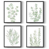 Arte de parede: Drsoum, planta botânica emoldurada, tela, folha de eucalipto Arte de parede: Drsoum, planta botânica emoldurada, tela, folha de eucalipto