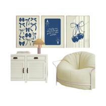 Arte De Parede Em Lona Com Cartas De Baralho Cowgirl Azul, Pôster Para Decoração De Sala De Estar