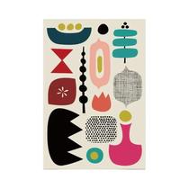 Arte De Parede Em Lona Com Plantas De Jardim Abstratas Multicoloridas, Pôster Moderno Para Decoração