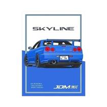 Arte De Parede Em Lona De Carro De Corrida GTR Rápido E Furioso Para Meninos, Decoração De Quarto De