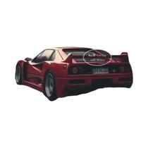 Arte De Parede Em Lona De Carro Luxuoso Ferrari F40 Vermelho E Preto, Decoração Moderna Para Sala De