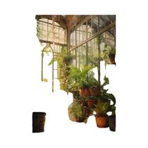 Arte De Parede Em Lona Retrô Para Estufa, Clássico, Planta, Jardim, Pôster, Decoração De Casa
