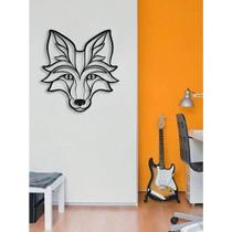 Arte De Parede Em Metal Preto Com Silhueta De Raposa Para Decoração De Casa, Sala De Estar E Quarto,