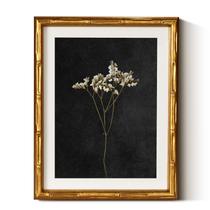 Arte de parede em Simsea, 28 x 36 cm, moldura de bambu dourada, flor silvestre