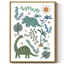 Arte de parede em Simsea Dinosaur Nursery Canvas 30x41 cm Arte de parede em Simsea Dinosaur Nursery Canvas 30x41 cm