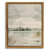 Arte de parede em Simsea Pintura de paisagem dinamarquesa vintage 20x25 cm