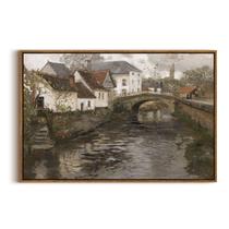 Arte de parede em Simsea Riverside Small Town 51x76 cm Tela - InSimSea