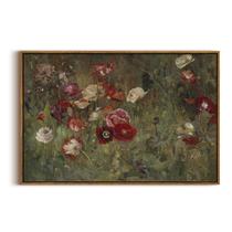 Arte de parede em Simsea Vintage Flowers, tela emoldurada de 51 x 76 cm