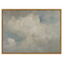 Arte de parede em Simsea Vintage Sky Cloud Bird Painting 30x41 cm